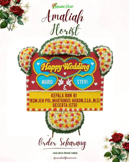 Papan Bunga Pernikahan Bayah Timur